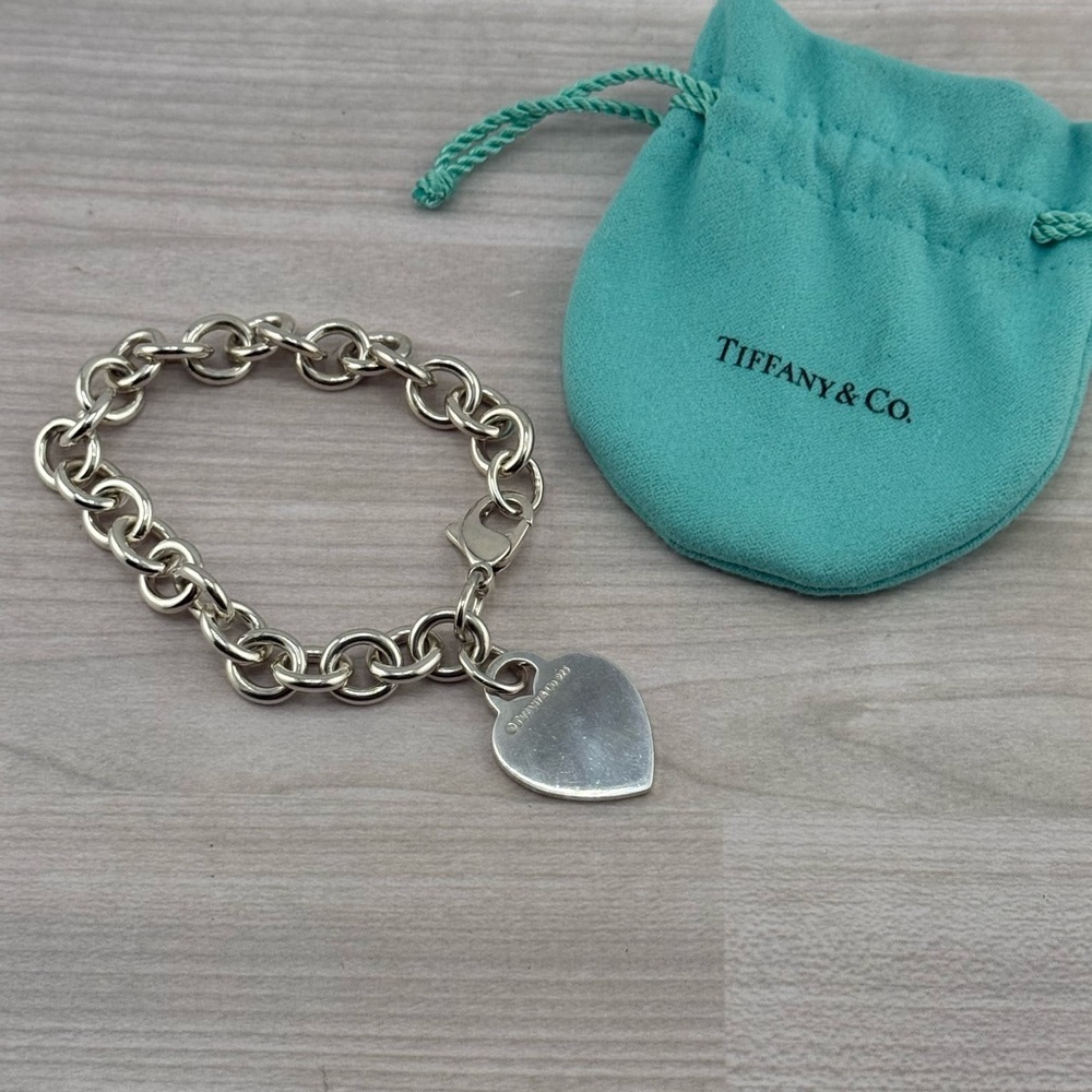 Tiffany & Co. Silver Heart Charm Bracelet